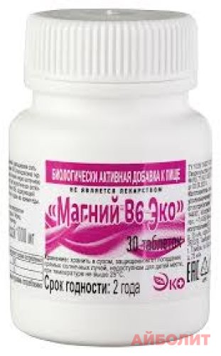 МАГНИЙ В6 ЭКО 30 табл.