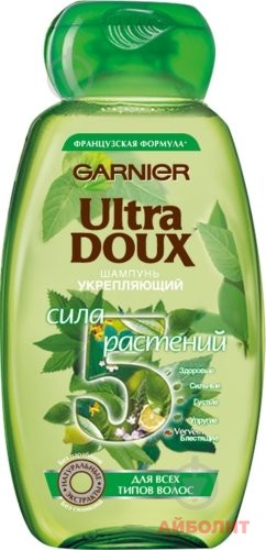 ШАМПУНЬ GARNIER ULTRA DOUX УКР СИЛА РАСТЕН 200мл
