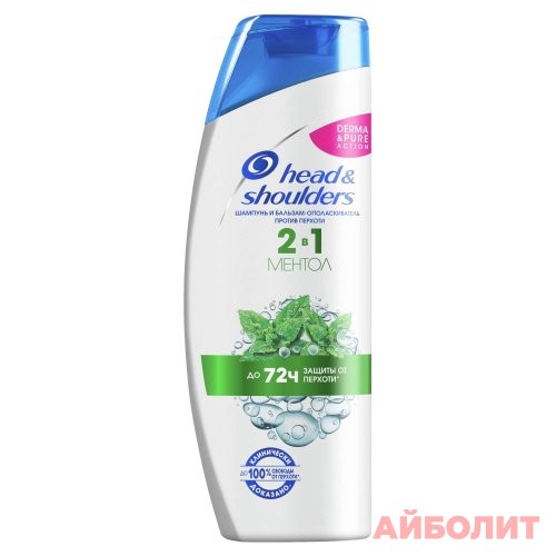ШАМПУНЬ H/S 2В1 МЕНТОЛ 200мл