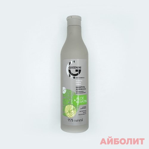 ШАМПУНЬ Д/ВОЛОС GREENINI КЕРАТИНОВОЕ ВОССТ-Е 500мл