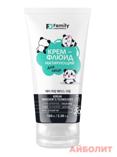 КРЕМ-ФЛЮИД ДЛЯ ЛИЦА FAMILY COSMETICS МАТИРУЮЩИЙ 100мл