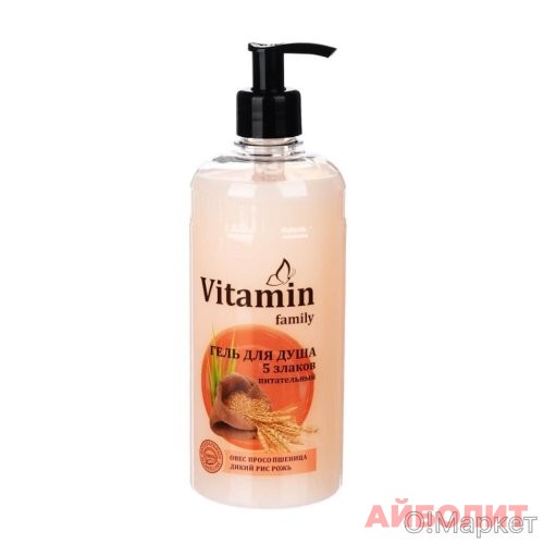 ГЕЛЬ Д/ДУША VITAMIN FAMILI 650мл ПИТАТЕЛЬНЫЙ