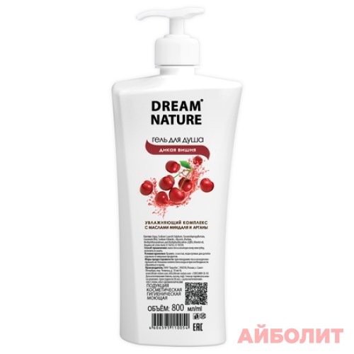 ГЕЛЬ Д/ДУША DREAM NATURE ДИКАЯ ВИШНЯ 800мл