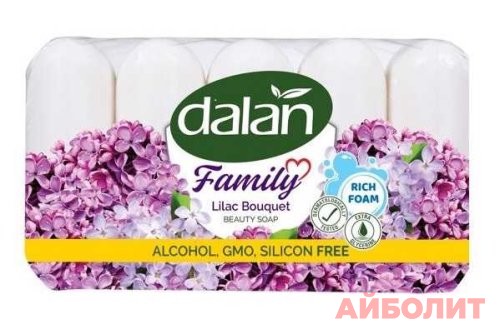 МЫЛО ТУАЛЕТНОЕ DALAN 5х75гр Family Lilac Bouquet