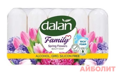 МЫЛО ТУАЛЕТНОЕ DALAN 5х75гр Family Spring Flowers