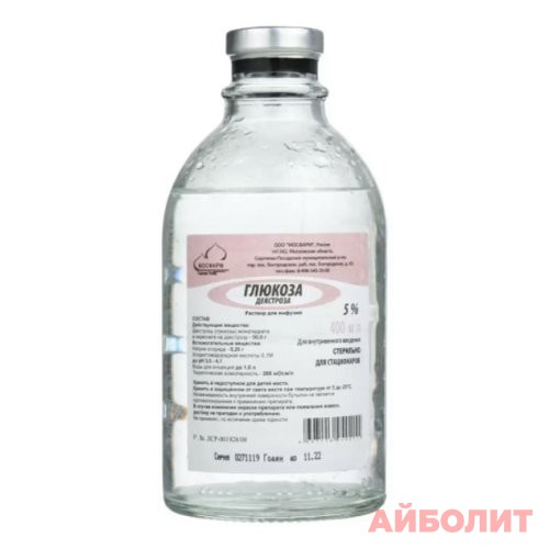 ГЛЮКОЗА Р-Р 5% 400мл 