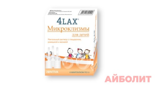 МИКРОКЛИЗМЫ 4LAX 3г №6 рект р-р ДЕТС