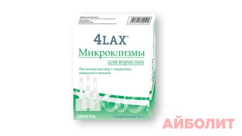 МИКРОКЛИЗМЫ 4LAX 9г №6 РЕКТ р-р Д/ВЗРОСЛЫХ