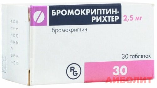 БРОМОКРИПТИН-РИХТЕР 2,5мг 30 табл.