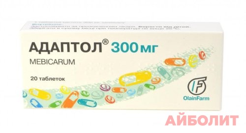 АДАПТОЛ 300мг 20табл не исп при оприх-е