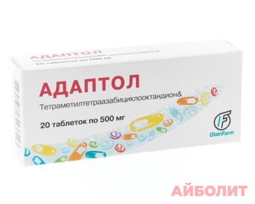 АДАПТОЛ 500мг 20табл