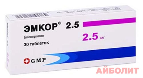 ЭМКОР 2,5МГ №30 ТАБЛ