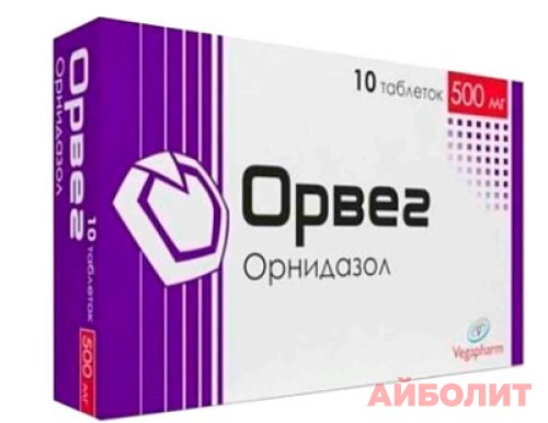 ОРВЕГ 500мг 10 табл.