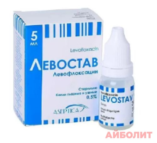 ЛЕВОСТАВ 0,5% УШНЫЕ/ГЛАЗНЫЕ КАПЛИ 5мл