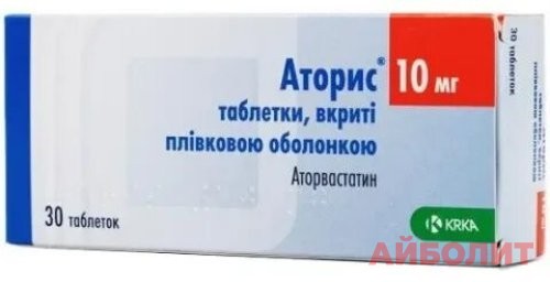 АТОРИС 10мг 30табл