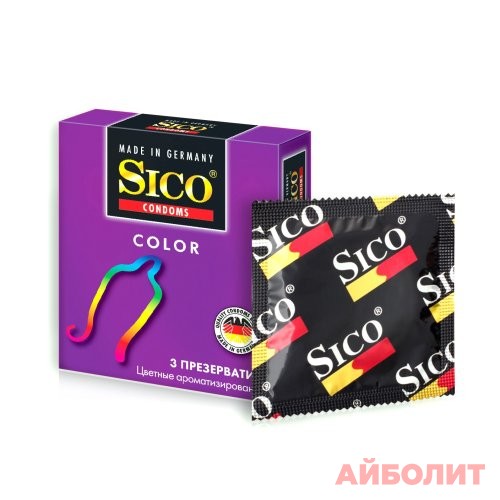 ПРЕЗЕРВАТИВЫ ""SICO "" № 3 color (цветные ароматизированные)