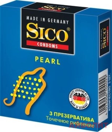 ПРЕЗЕРВАТИВЫ ""SICO "" № 3 pearl (точечное рифление)