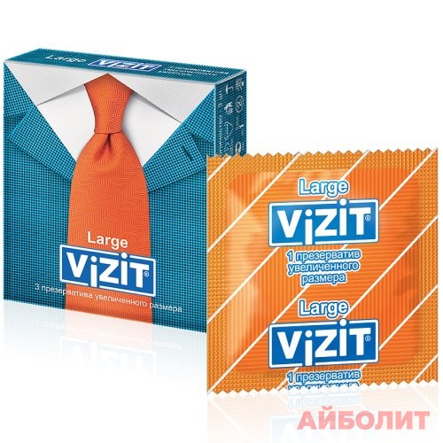 ПРЕЗЕРВАТИВЫ ""VIZIT"" №3 Large (УВЕЛИЧЕННОГО РАЗМЕРА)