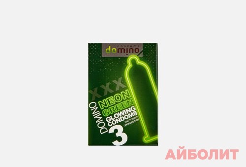 ПРЕЗЕРВАТИВЫ DOMINO №3 NEON GREEN