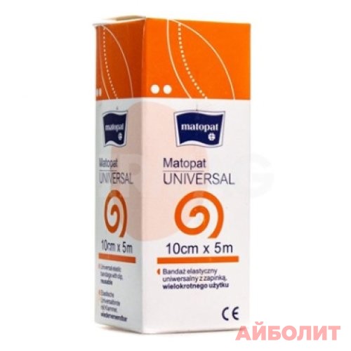БИНТ ЭЛАСТ.MATOPAT UNIVERSAL 10СМX4М С ЗАСТЕЖКОЙ