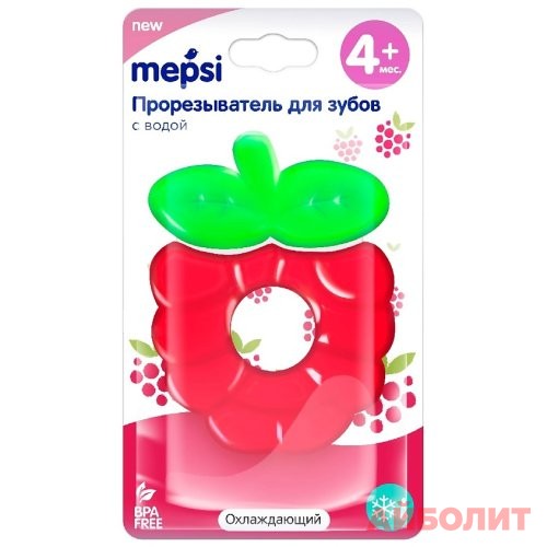 ПРОРЕЗЫВАТЕЛЬ MEPSI ОХЛАЖ С ВОДОЙ 4+ малина