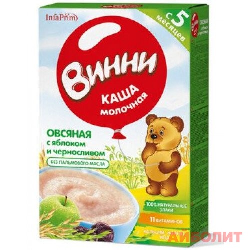 КАША МОЛ. ""ВИННИ"" ОВСЯНАЯ С ЯБЛ И ЧЕРНОСЛИВ (5мес+) 200г
