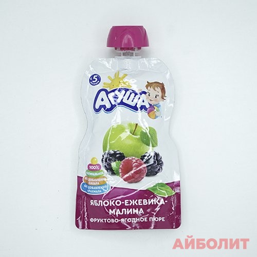 ПЮРЕ ""АГУША"" 90мл (ЯБЛ/ЕЖ/МАЛ)