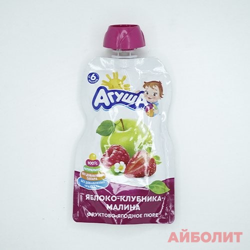ПЮРЕ ""АГУША"" 90мл (ЯБЛ/КЛУБ/МАЛ)