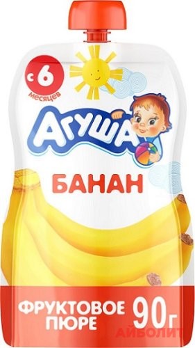 ПЮРЕ ""АГУША"" 90мл Я САМ (БАНАН)