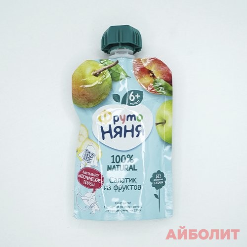 ПЮРЕ ""ФРУТО НЯНЯ"" 100г ФРУКТОВЫЙ САЛАТИК
