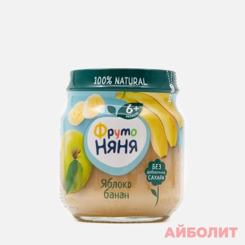 ПЮРЕ ""ФРУТО НЯНЯ"" 100г ЯБЛОКО БАНАН