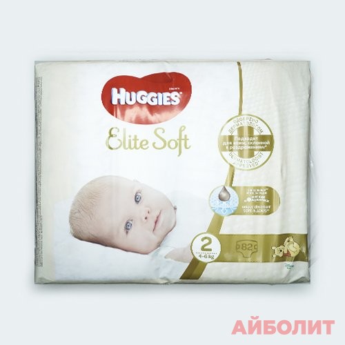 ПОДГУЗНИКИ HUGGIES ELITE SOFT (Р2) до 5кг №82