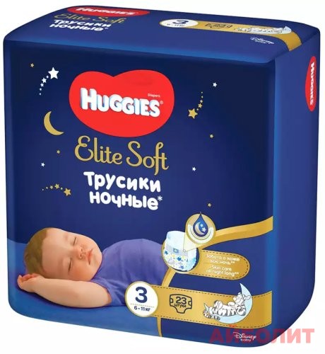 ПОДГУЗНИКИ HUGGIES ELITE SOFT LW (3) 6-11кг №23