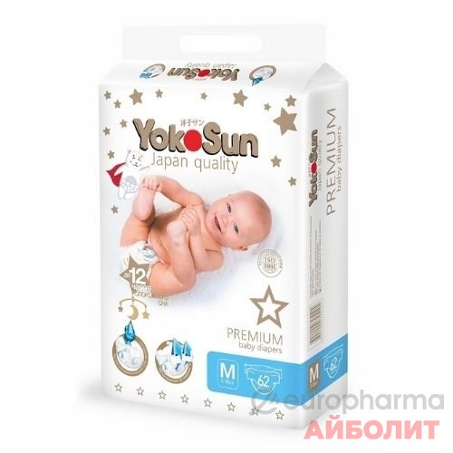 ПОДГУЗНИКИ YOKOSUN PREMIUM P-M 5кг-10кг №62