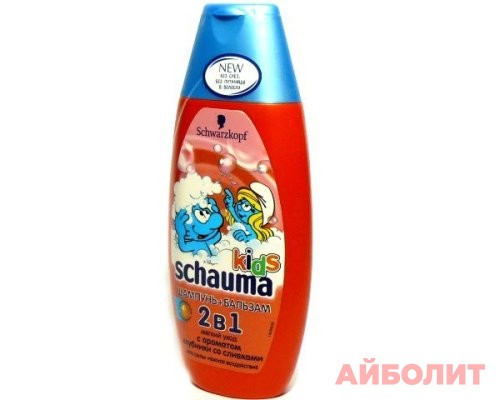 ШАМПУНЬ SCHAUMA KIDS 2в1 НЕЖНЫЙ УХОД 380мл