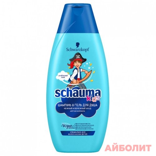 ШАМПУНЬ SCHAUMA KIDS ШАМПУНЬ И ГЕЛЬ Д/ДУША 380мл
