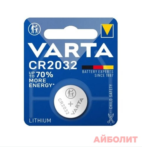 БАТАРЕЙКА ""VARTA"" CR2032 1 (Professional Electronics)