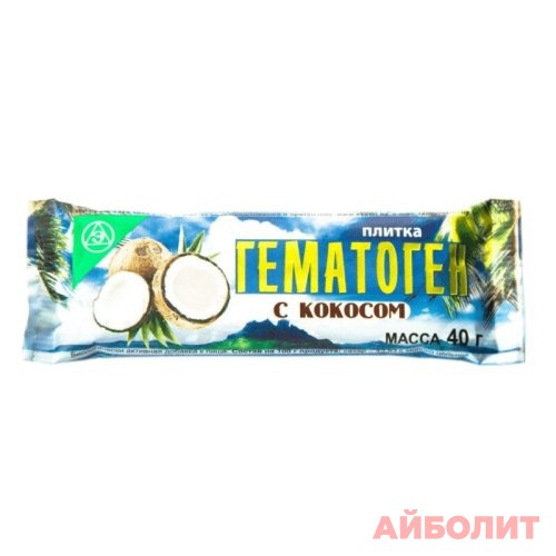 ГЕМАТОГЕН С КОКОСОМ 40гр 