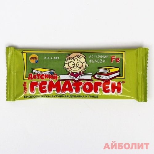 ГЕМАТОГЕН ТУРБО ДЕТСКИЙ ШКОЛЬНИК с 3-х ЛЕТ 30гр