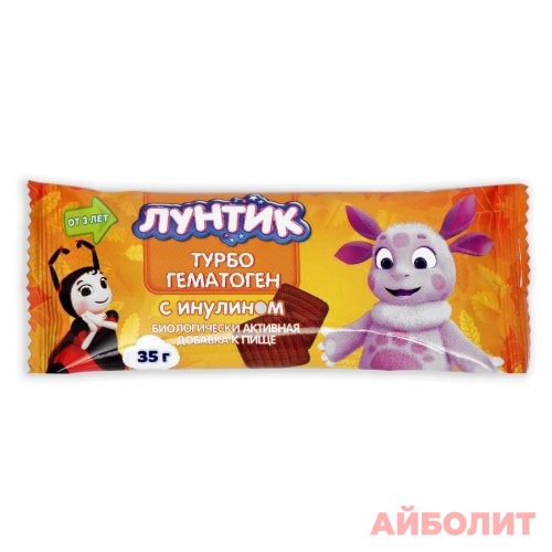 ГЕМАТОГЕН ТУРБО С ИНУЛИНОМ ЛУНТИК 35гр