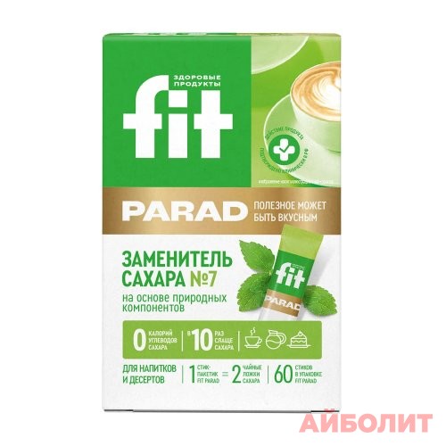 СМЕСЬ ПОДСЛАСТИТЕЛЕЙ №7 ""Fit Parad"" №60саше ПРИРОДНЫЕ КОМПОНЕНТЫ