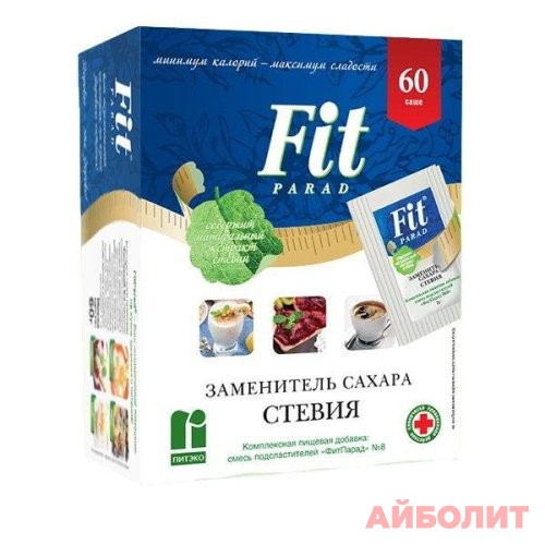 СМЕСЬ ПОДСЛАСТИТЕЛЕЙ №8 ""Fit Parad"" №60саше СТЕВИЯ