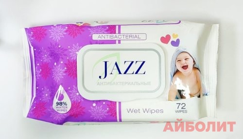 САЛФЕТКИ ВЛАЖ JAZZ 72шт.