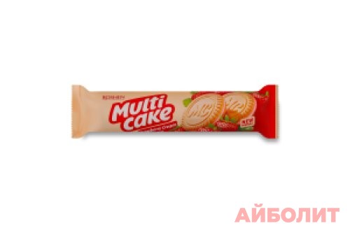 ПЕЧЕНЬЕ МULTICAKE КЛУБНИКА-КРЕМ 180гр