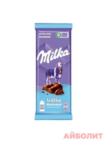 ШОКОЛАД ПЛИТ ""MILK BUBBLES"" 80гр ПОРИСТЫЙ