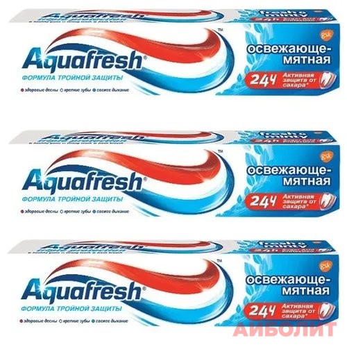 ЗУБНАЯ ПАСТА AQUAFRESH 3 MILD&MINTY 50мл