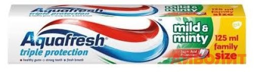 ЗУБНАЯ ПАСТА AQUAFRESH 3 MILD&MINTY125мл