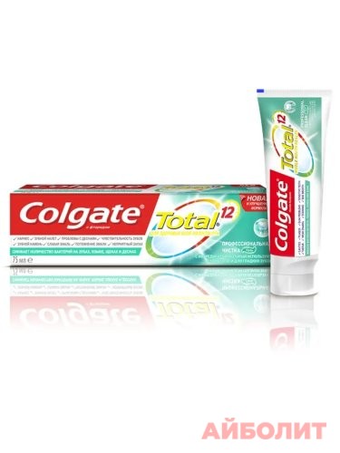 ЗУБНАЯ ПАСТА COLGATE TOTAL PROFESSIONAL CLEAN (гель) 75гр