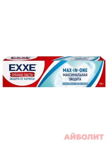 ЗУБНАЯ ПАСТА EXXE Максимальная защита от кариеса Max-in-one 100гр