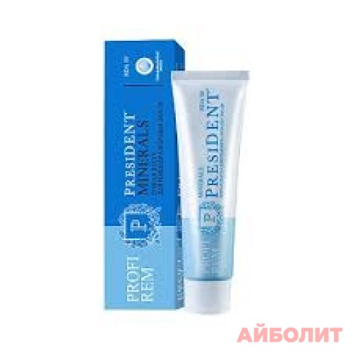 ЗУБНАЯ ПАСТА PRESIDENT PROFI REM ""MINERALS"" 50мл